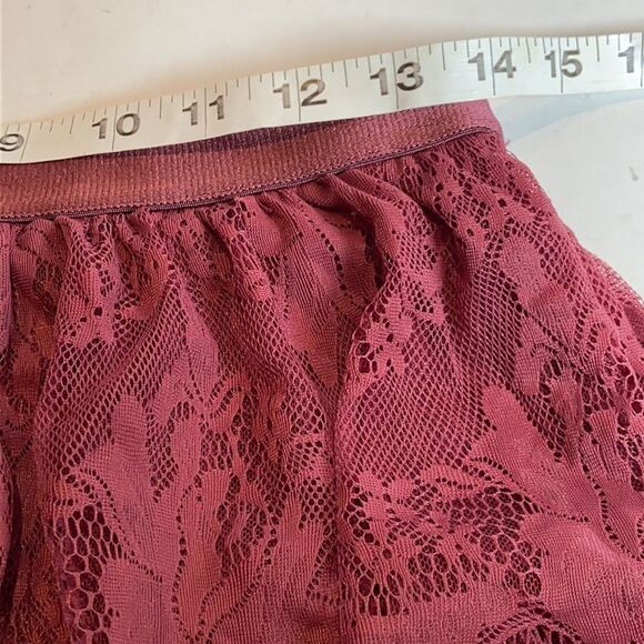 Fossil Layered Tiered Lace Mini Skirt S Mauve Pink - Picture 5 of 7